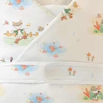 動物柄赤ちゃんおくるみ 発熱恒温機能付き　