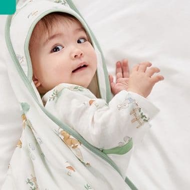 おくるみふんわり★　ナチュラルなコットン生地　赤ちゃんおくるみ
