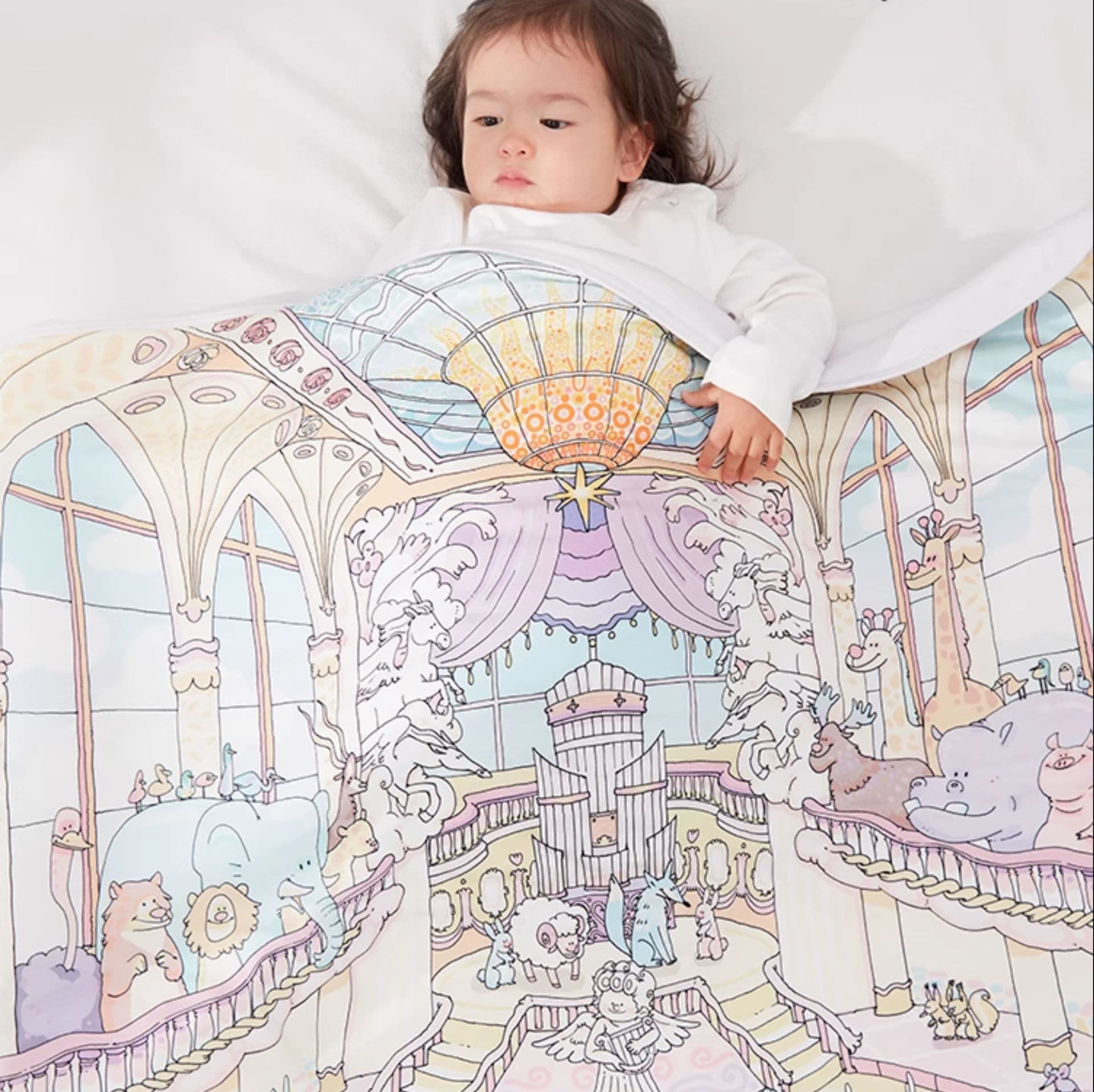 夢の冒険物語☆赤ちゃん用絵本風おくるみ