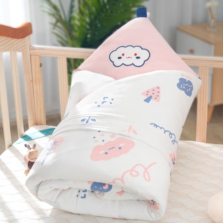 ☆春秋用☆雲柄のおくるみ