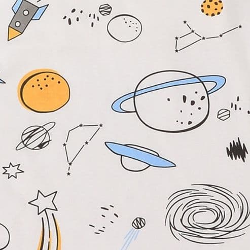 宇宙探検柄　◆新生児用おくるみ