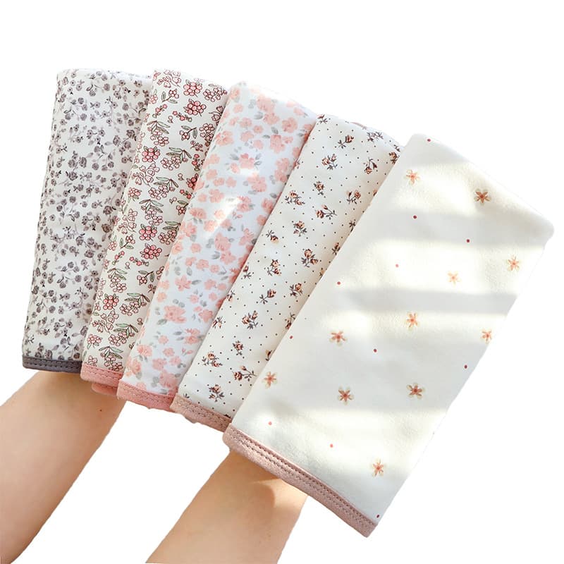 おくるみ 花柄刺繍レース付き新生児用おくるみ5枚組